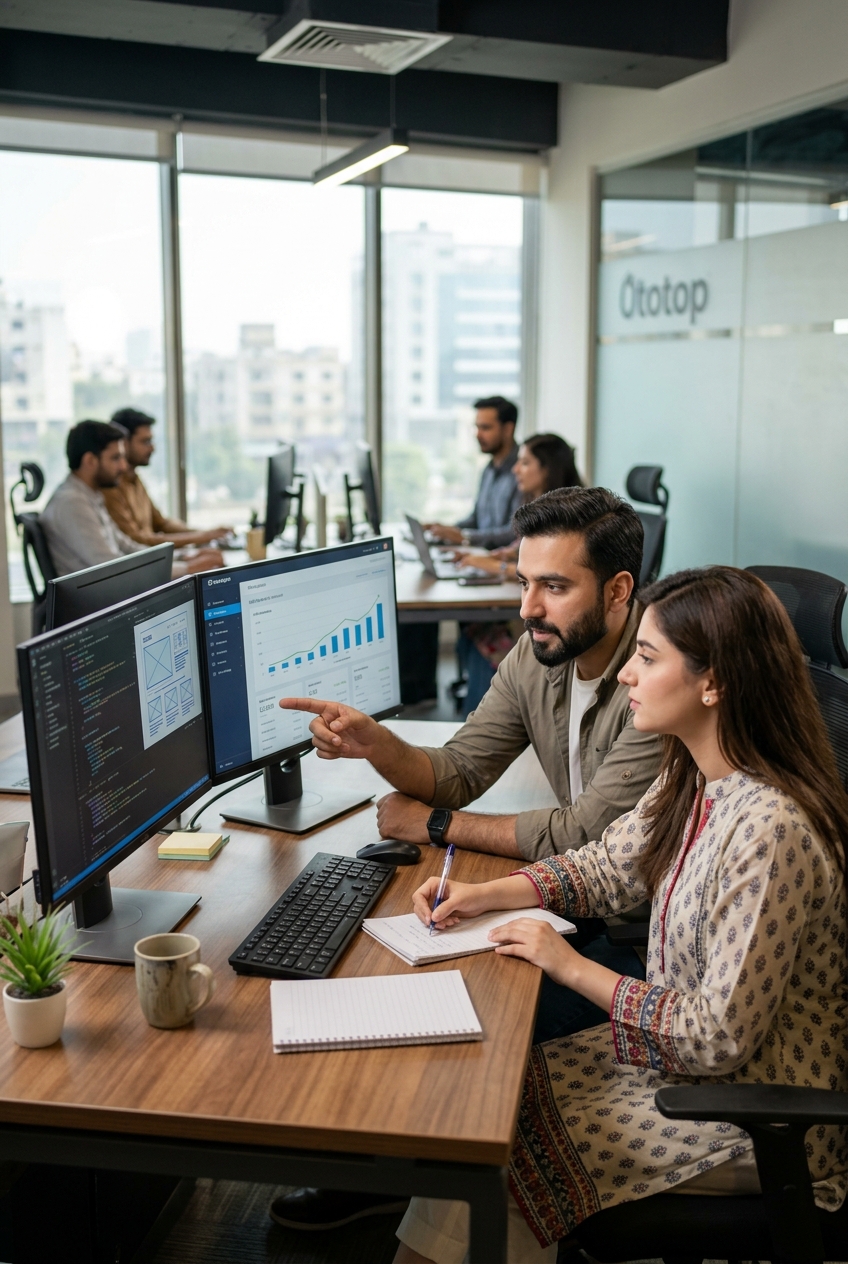 0totop team working together in the office